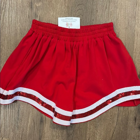 Peach Love California Pants - NWT Peach Love California Red Sequin Trim Shorts